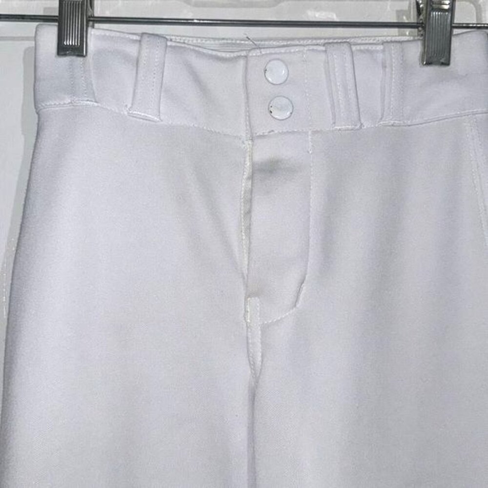 Champro Youth Baseball Pants Small White Elastic Waistband & Cuffed Hem - Picture 2 of 6